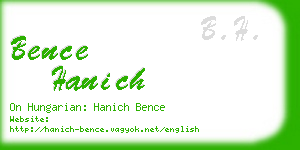 bence hanich business card